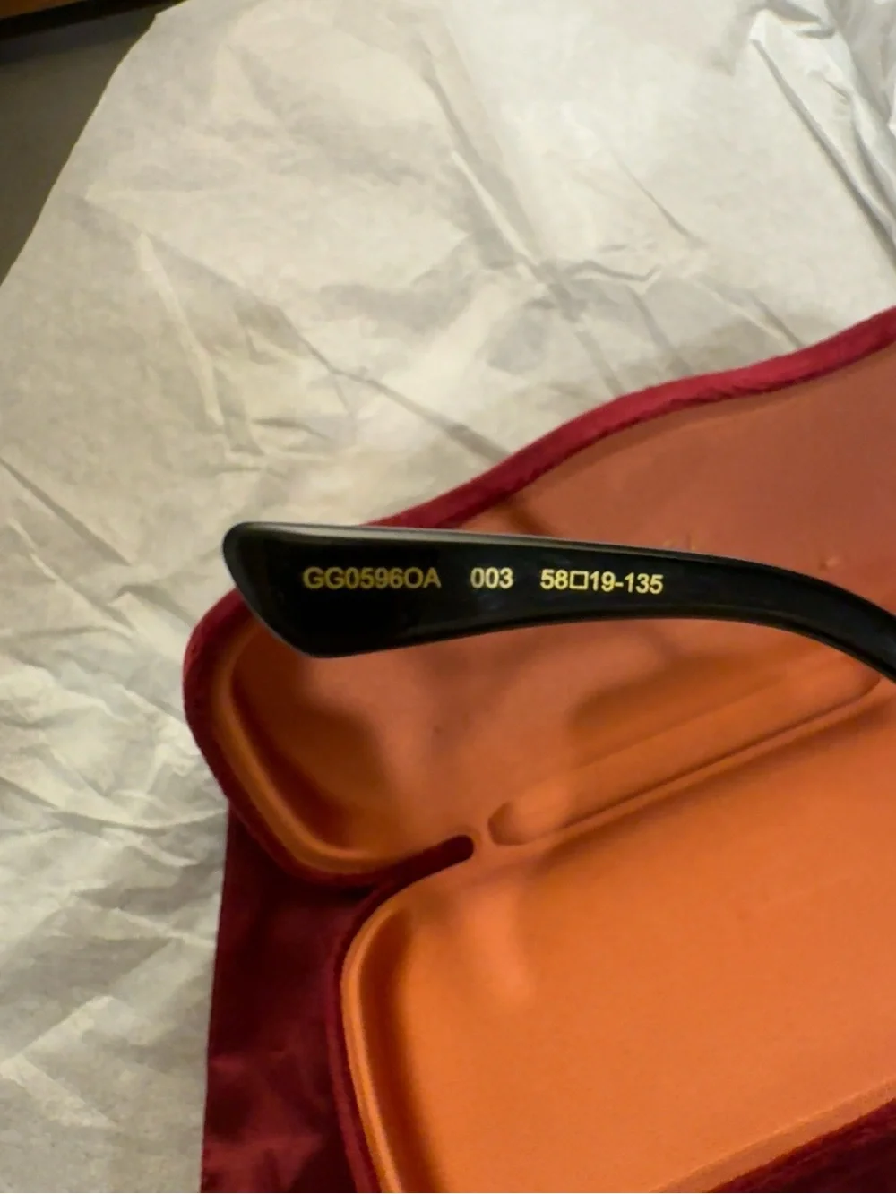 Gucci GG0596OA Oversized Clear Lens Glasses | Gold | Case Included